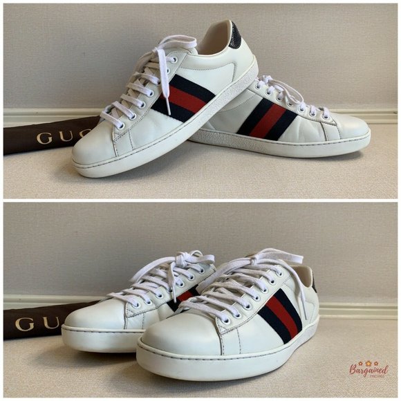 🛑SOLD🛑Authentic GUCCI Men's Ace Leather Sneakers - Picture 12 of 13